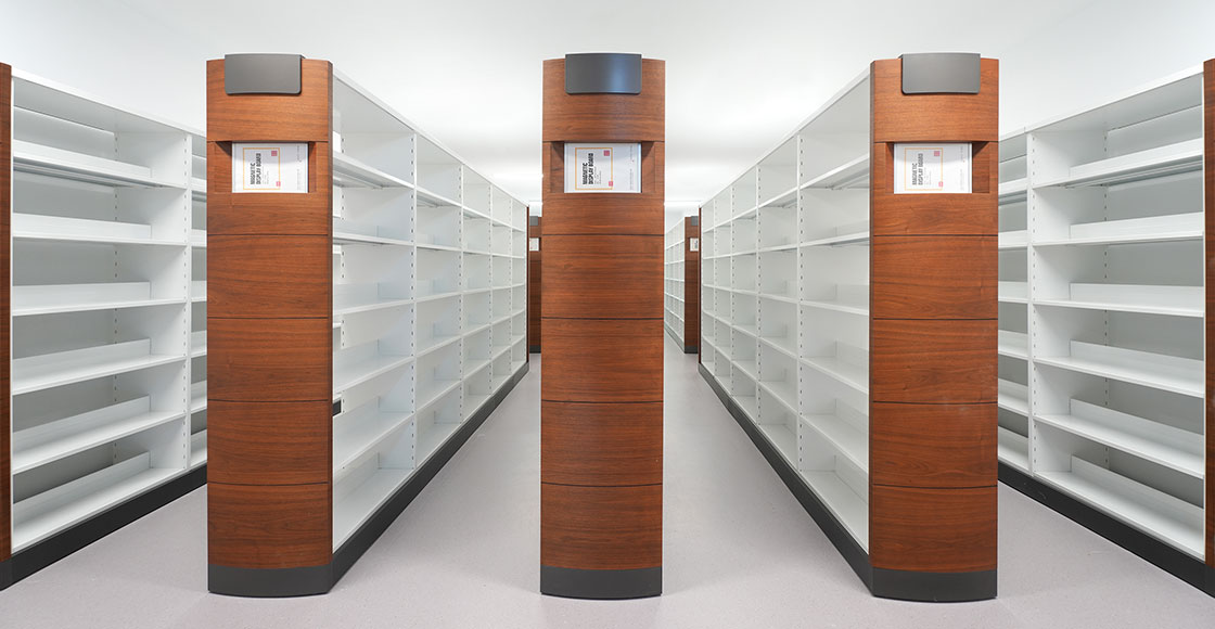 圣奧辦公家具為溫嶺圖書館設(shè)計的密集柜